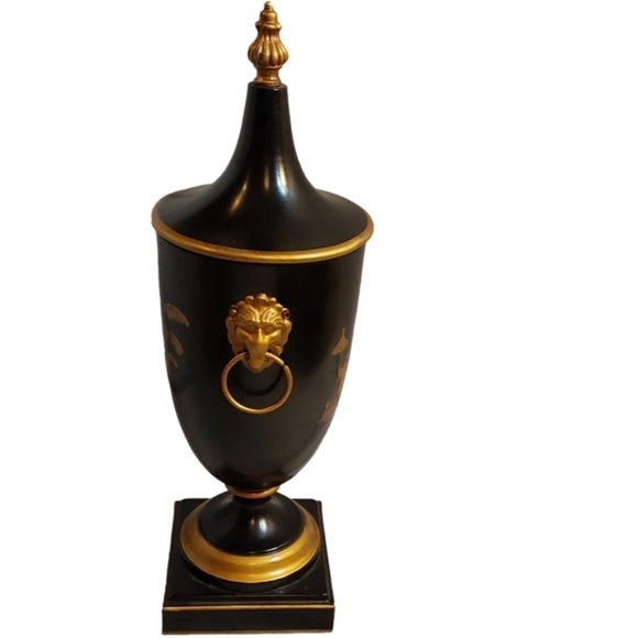 19 CENTURY TOLEWARE REGENCY PERIOD ITALIAN URNS - Picture 2 of 9